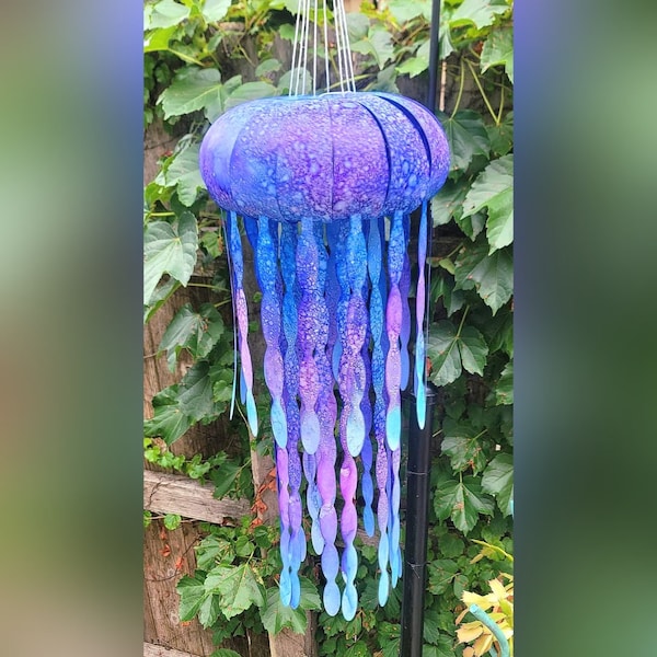 Jellyfish LED lantern custom handmade for underwater decoration, beach decor, nautical theme