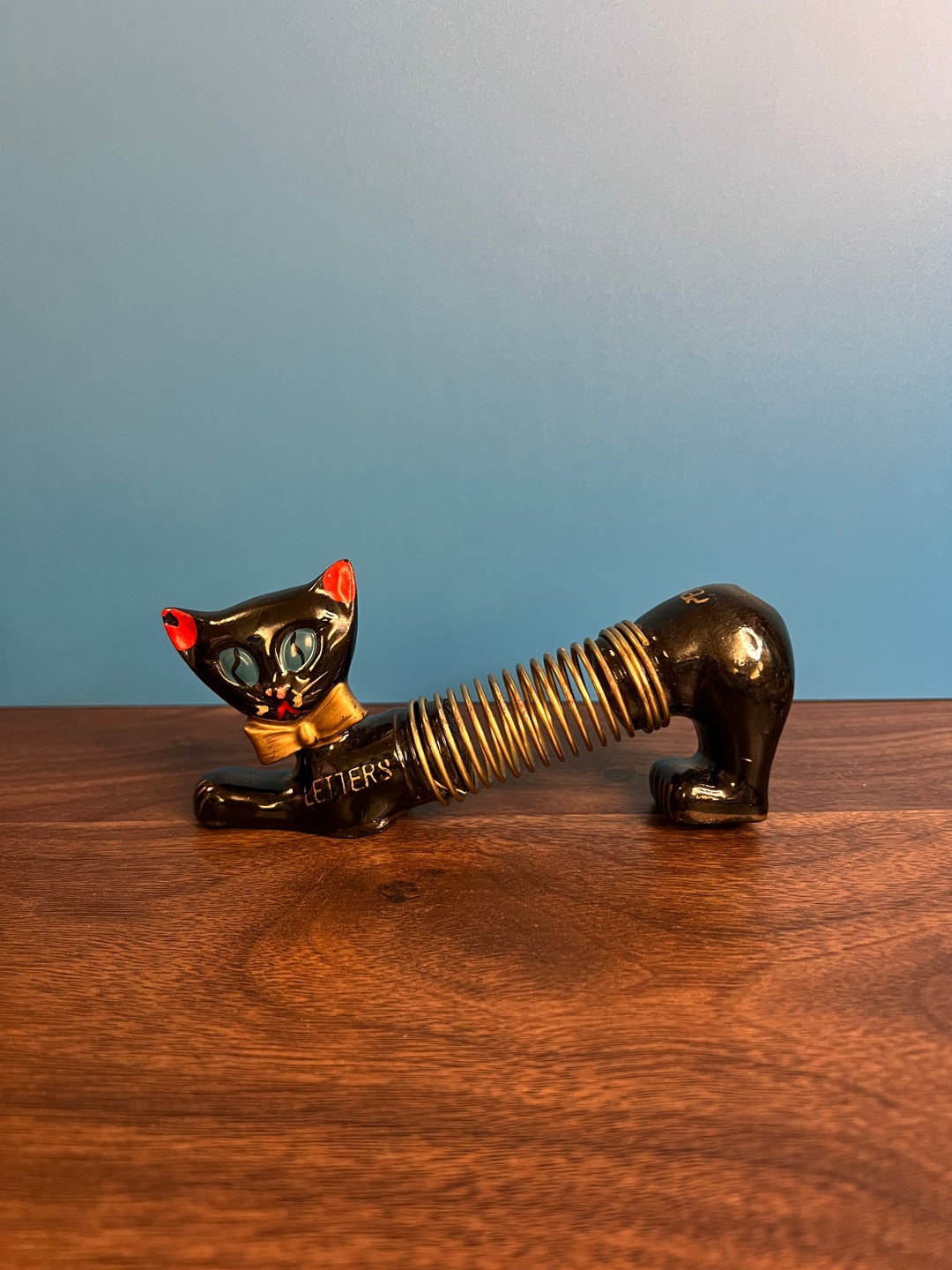 Vintage Atomic Cat Letter Opener Pencil Pen Holder MCM Etsy