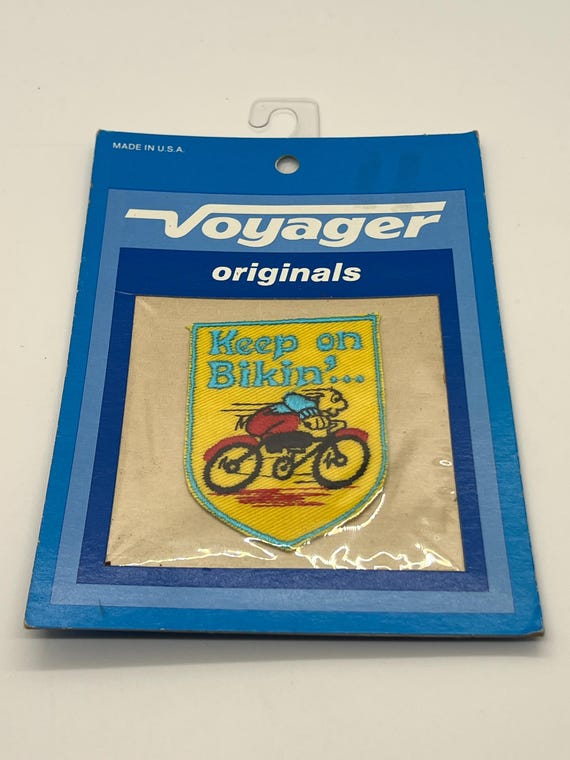 Vintage Sew On Patches, Voyager Keep Bikin, Bicyc… - image 5