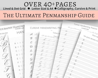 handwriting worksheet adult etsy
