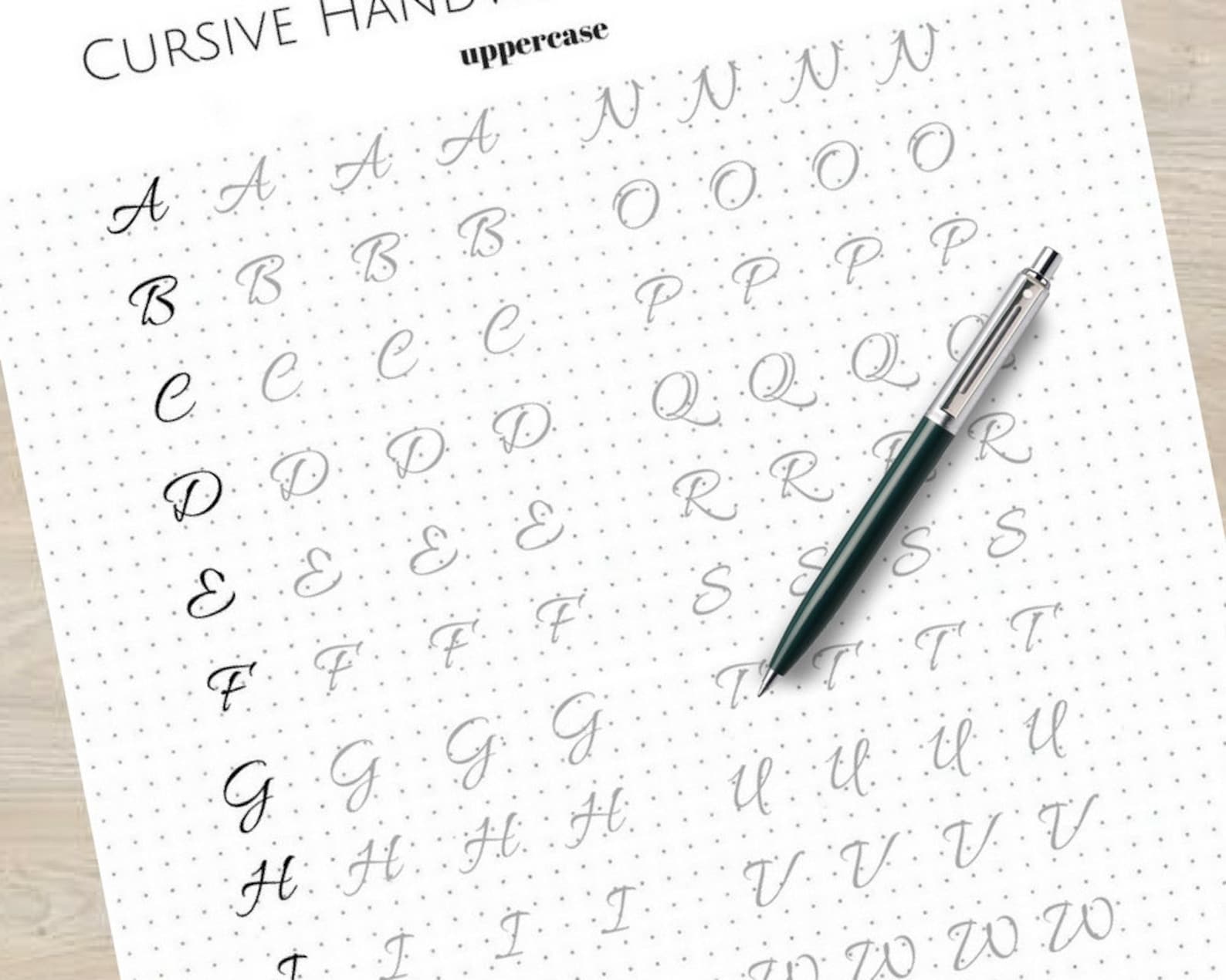 Cursive Handwriting Practice Sheets 5mm Dot Grid for Bullet - Etsy