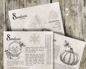 Samhain- Grimoire Printable, Book of Shadows Printable, Pagan, Sabbats, Holidays,  Wiccan, Witch, Witchcraft
