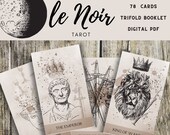 Le Noir Tarot - Digital Tarot Cards, Printable Tarot Cards, Wicca, Witchcraft, Divination, Tarot, Playing Cards, Magic, Pagan, Tarot Reading