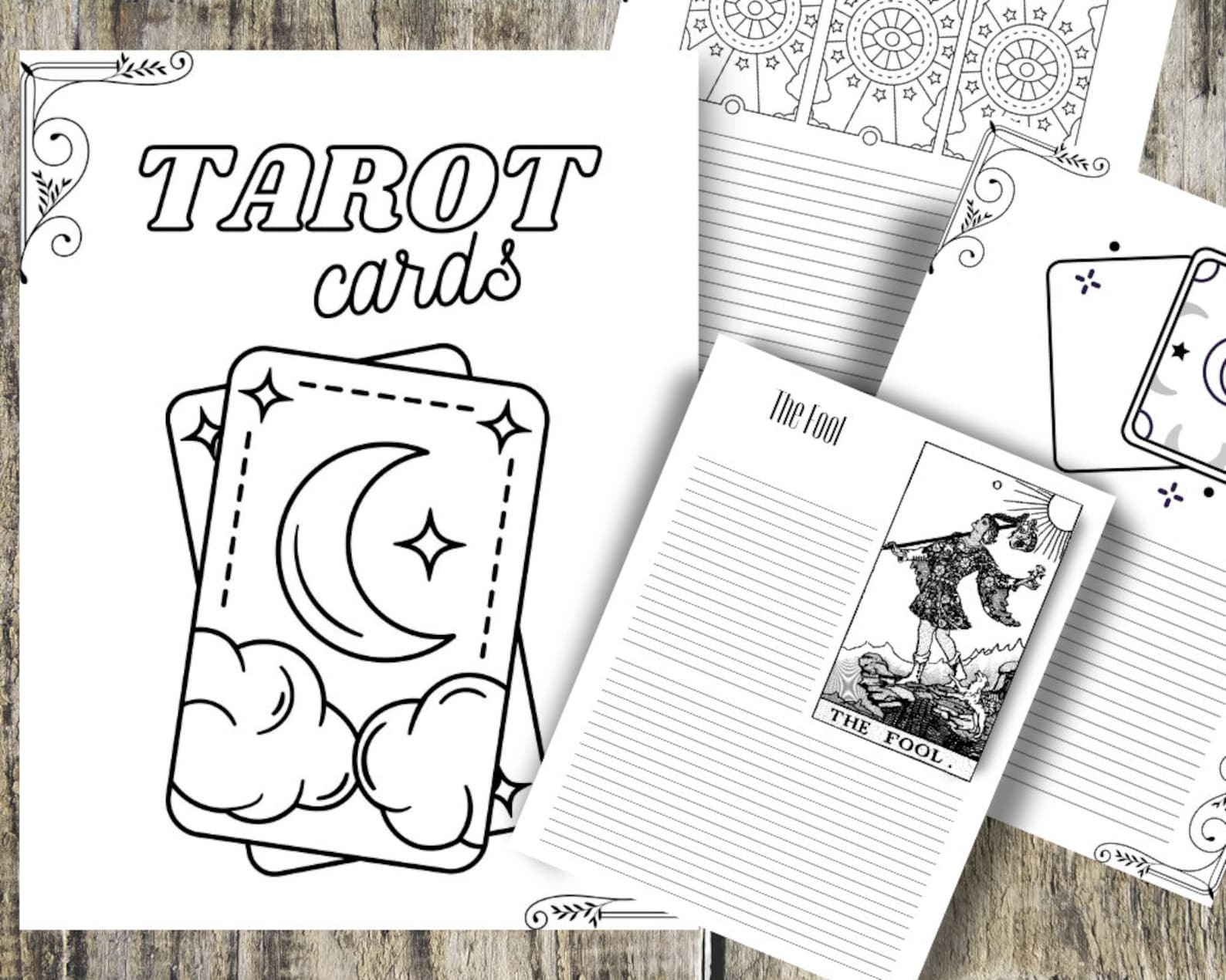 Grimoire Coloring Journal Grimoire Printable Book of Shadows | Etsy