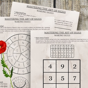 Sigils Creator- Grimoire Printable, Book of Shadows Printable, Tarot, Tarot Cards, Tarot Pages, Wiccan, Witch, Witchcraft, Sigils 101