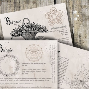 Beltane- Grimorio Imprimible, Libro de las Sombras Imprimible, Pagano, Sabbats, Vacaciones, Wiccan, Bruja, Brujería
