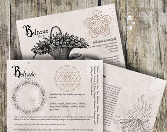 Beltane- Grimório para impressão, Livro das Sombras para impressão, Pagão, Sabás, Feriados, Wiccan, Bruxa, Bruxaria