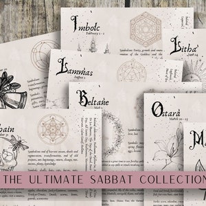 The Sabbat Collection- Grimoire Printable, Book of Shadows Printable, Pagan, Sabbats, Holidays,  Wiccan, Witch, Witchcraft