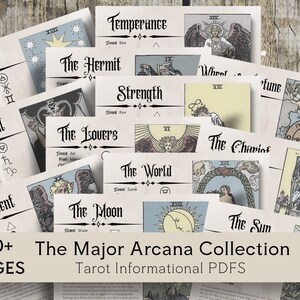 The Major Arcana Coll.- Grimoire Printable, Book of Shadows Printable, Tarot, Tarot Cards, Tarot Pages, Wiccan, Witch, Witchcraft