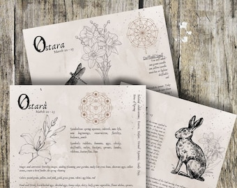Ostara- Grimoire Printable, Book of Shadows Printable, Pagan, Sabbats, Holidays,  Wiccan, Witch, Witchcraft