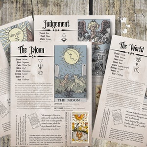 Vol. 4 Major Arcana Collection- Grimoire Printable, Book of Shadows Printable, Tarot, Tarot Cards, Tarot Pages, Wiccan, Witch, Witchcraft