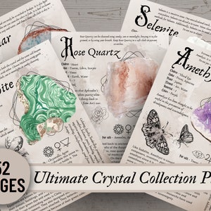 Ultimate Crystal Collection Pt. 1 - Wiccan, Pagan, Grimoire, Book of Shadows, Witchcraft, Crystals, Gemstones, Printable, PDF, Digital.