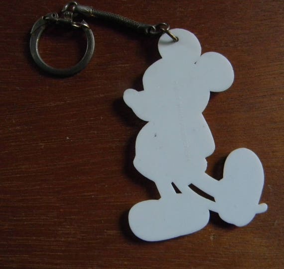 Vintage 70's Mickey Mouse Keyring Plastic Walt Di… - image 5
