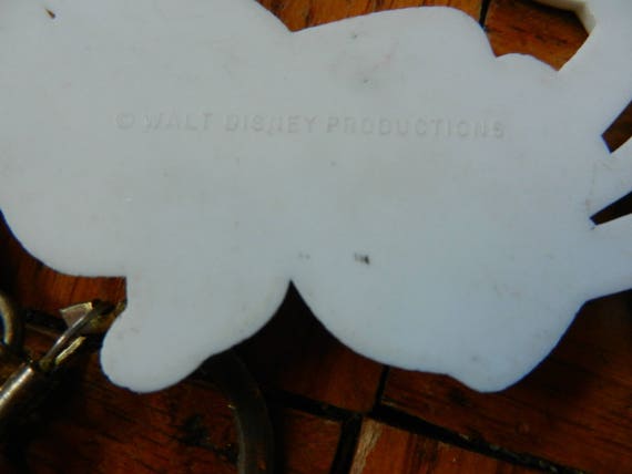 Vintage 70's Mickey Mouse Keyring Plastic Walt Di… - image 3