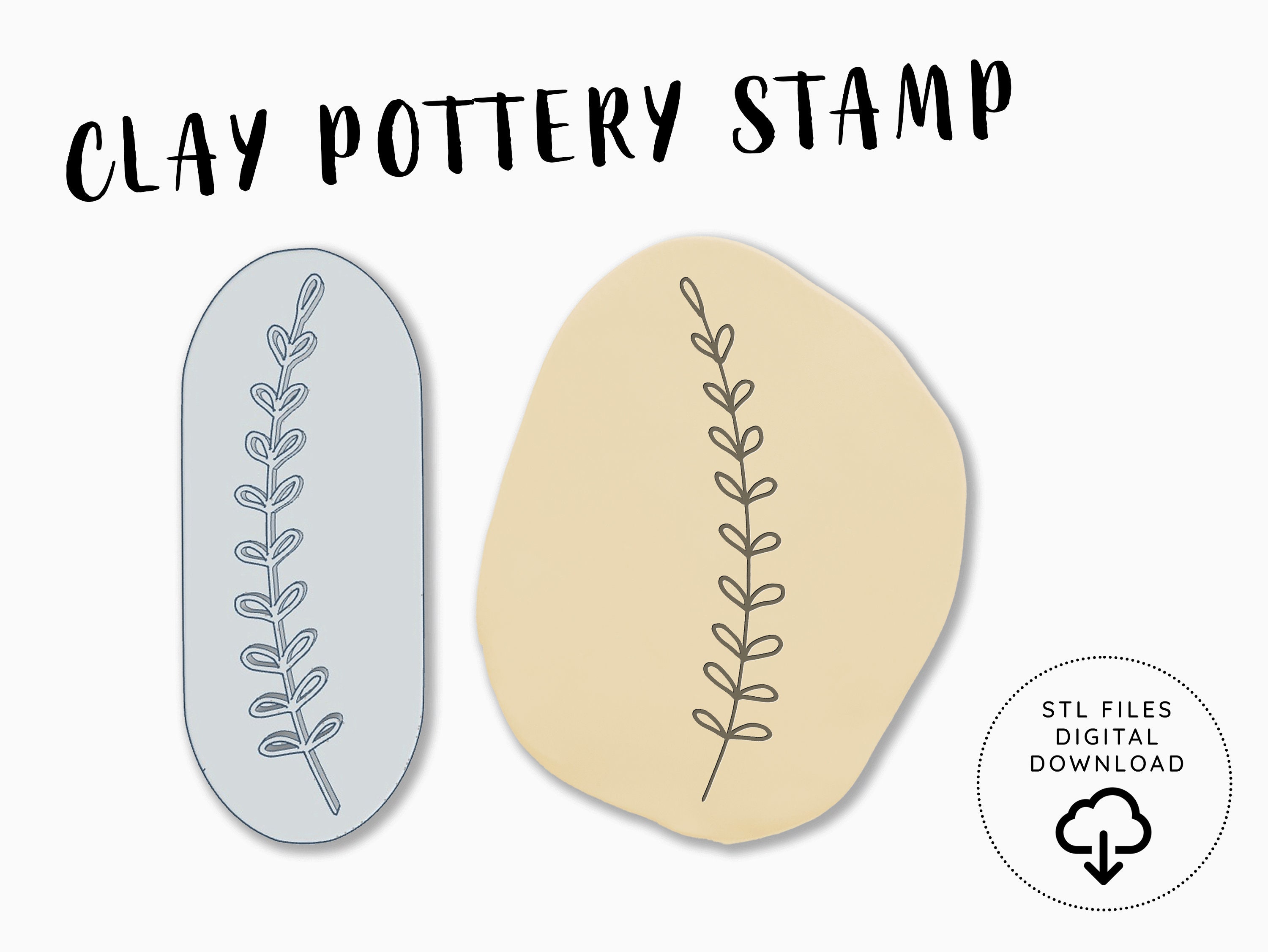 STL file Botanical/Floral Stamps for polymer clay 💍・Model to