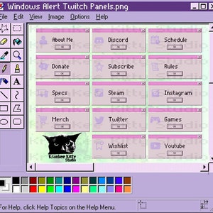 14 Cute Pastel Twitch Panels | Computer Aesthetic | Windows Alert