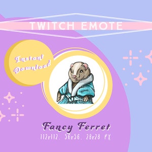 Fancy Ferret Meme- Twitch Emote / Discord Emote