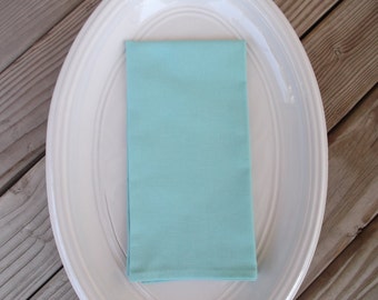 Ice blue fabric napkins, cotton napkins, handmade napkins, wedding shower, baby shower, table decor, set of 4