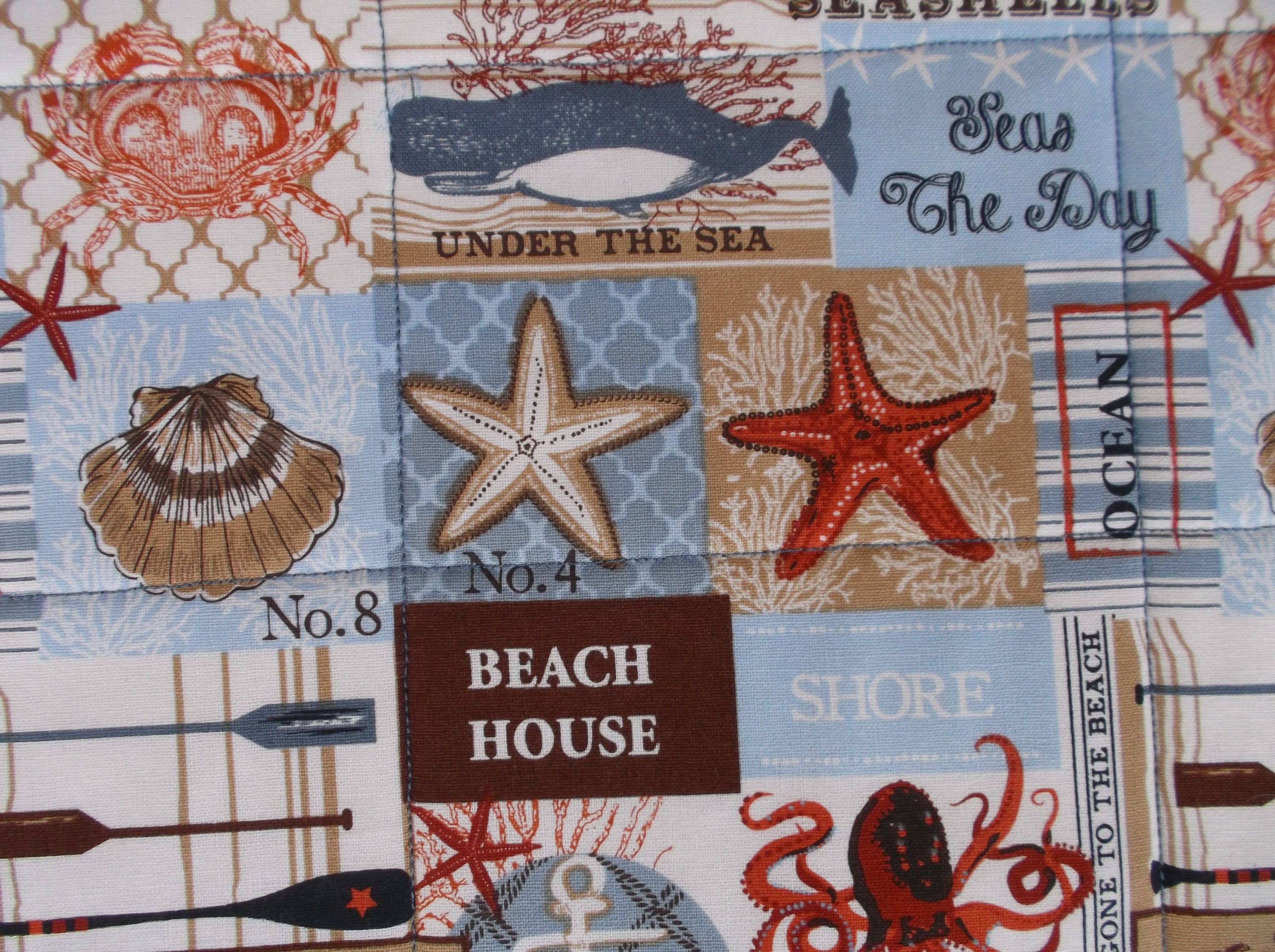Nautical Beach House Placemats Quilted Fabric Placemats Etsy