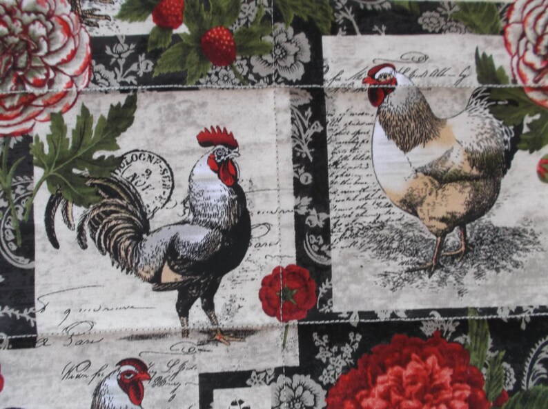 Rooster placemats fabric placemats quilted placemats Etsy