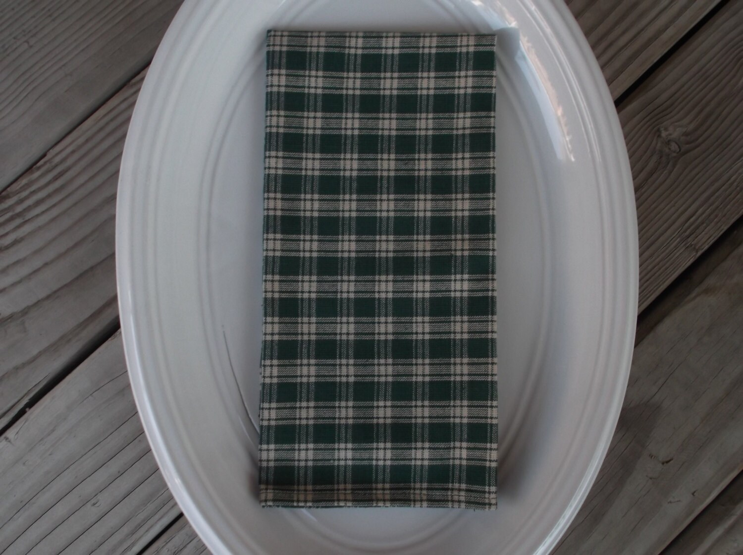 Green Plaid Fabric Napkins Cotton Napkins Handmade Napkins Etsy UK