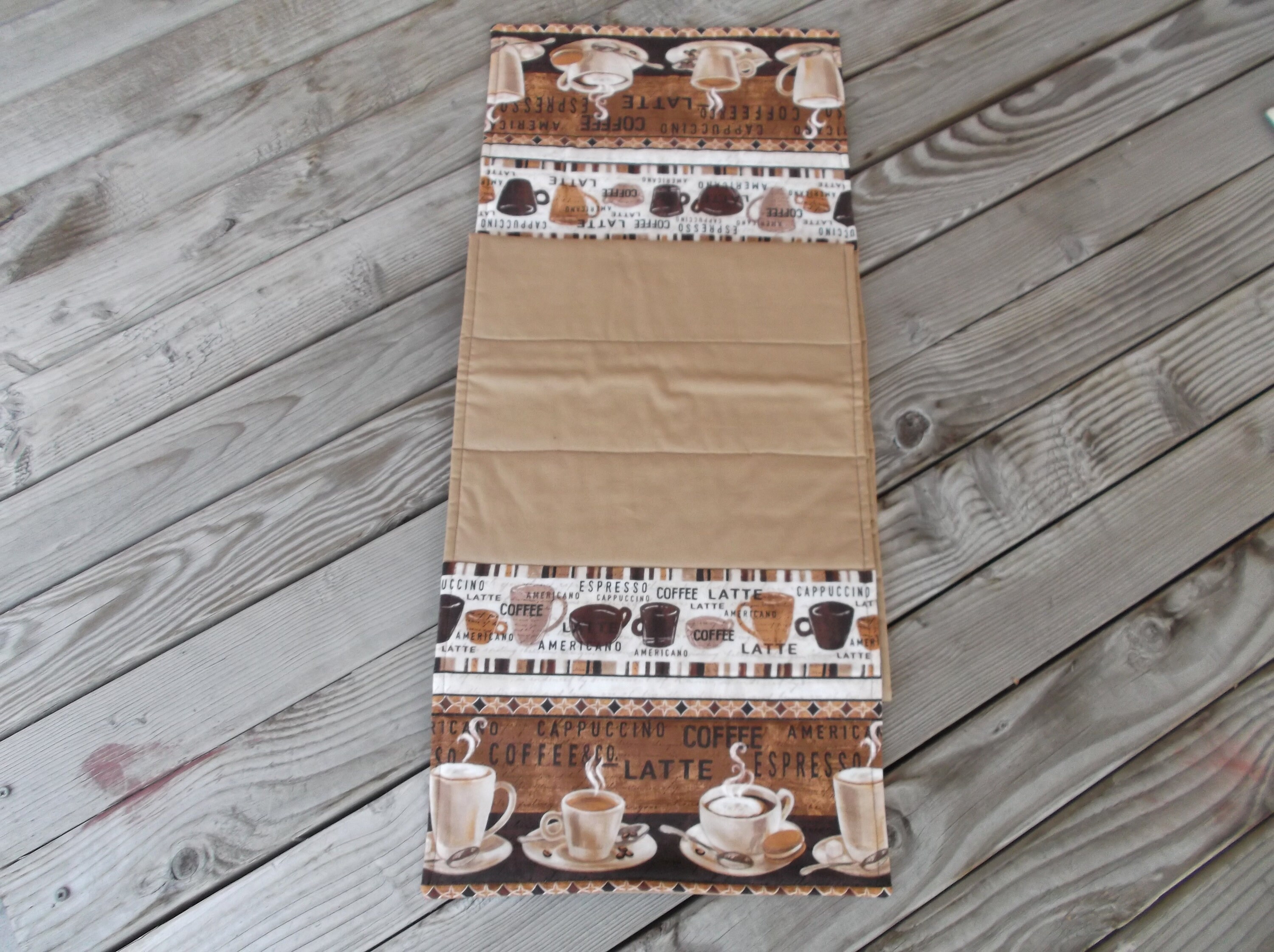Coffee lover table runner quilted table runner sideboard Etsy