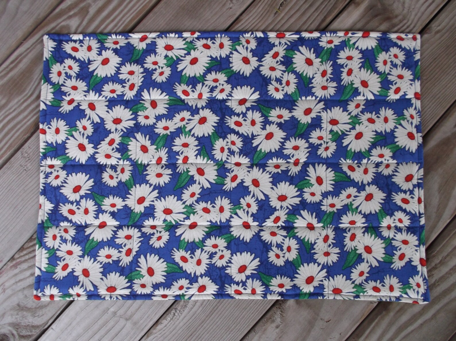 White Daisy Placemats Fabric Placemats Quilted Placemats Etsy