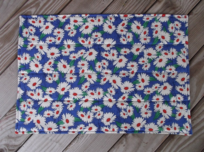 White Daisy Placemats Fabric Placemats Quilted Placemats Etsy
