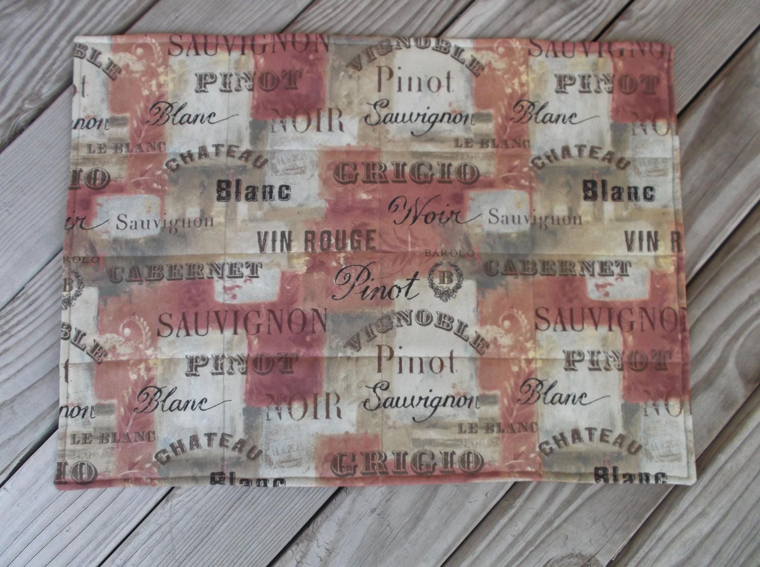 Wine fabric placemats quilted placemats handmade placemats