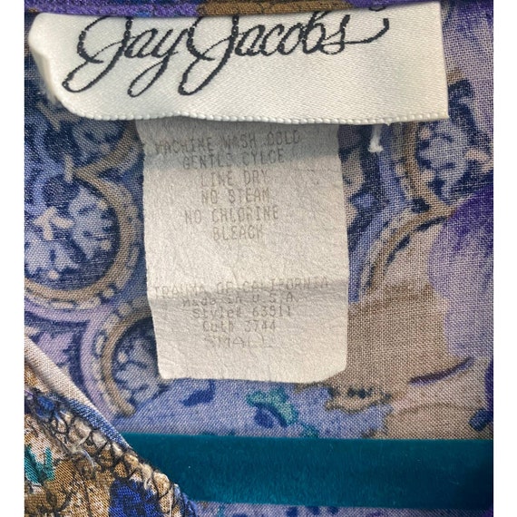 Vintage Jay Jacobs USA Purple Mixed Pattern Butto… - image 6