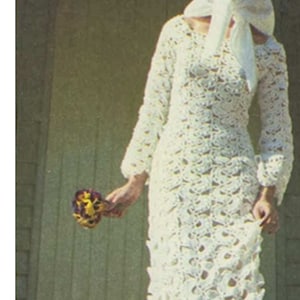 Crochet Dress Pattern Vintage 70s Crochet Maxi Dress Pattern Crochet Gown Dress Pattern Crochet Wedding Dress Pattern INSTANT DOWNLOAD