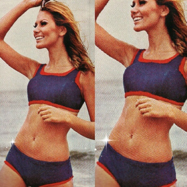 BIKINI PATTERN Vintage 70s Knitting Pattern Sports Bikini Instant Download