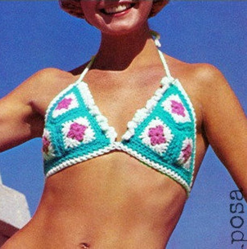 CROCHET BIKINI PATTERN Vintage 70s Hip Shorts Pattern Panties Etsy