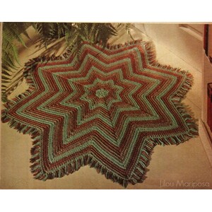 CROCHET RUG PATTERN Vintage 70s Crochet Floor Mat Pattern