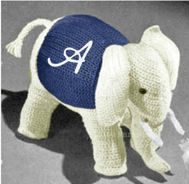 Crochet TOY Pattern Vintage 70s Crochet Elephant Toy Pattern Etsy
