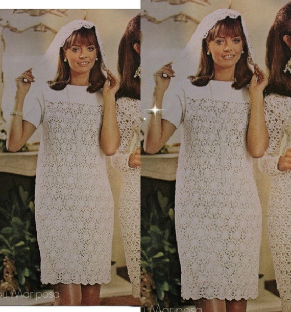 white christmas dresses Daisy Dress Crochet Pattern PDF main image 0