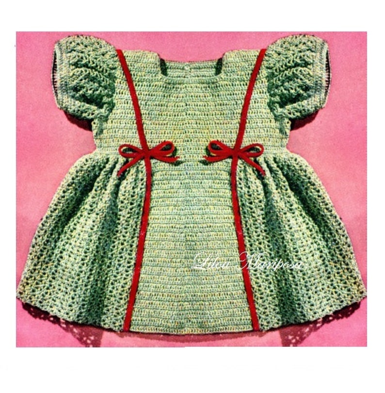 Crochet DRESS Pattern Vintage 40s Baby Girl Dress Pattern Etsy