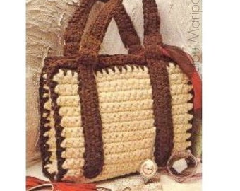 Crochet BAG Pattern Vintage 70s Crochet Handbag Pattern Crochet Beach Bag Crochet Backpack Pattern crochet ipad case pattern