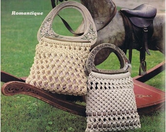 2 MACRAME PATTERN Vintage 70s Handmade Macrame Purses Pattern Two (2) Boho Purses Boho Bag Bohemian Clothing Instant Download