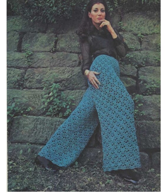 Crochet Pants Pattern Vintage 70s 