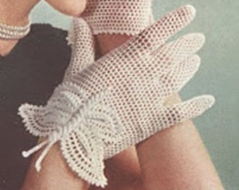 Crochet Gloves Pattern Crochet Bridal Gloves Pattern Crochet Butterfly Pattern Vintage 50 Crochet Gloves and butterflies pattern