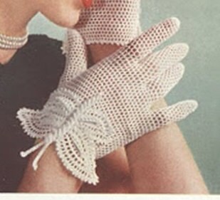 Crochet Gloves Pattern Crochet Bridal Gloves Pattern Crochet Butterfly Pattern Vintage 50 Crochet Gloves and butterflies pattern