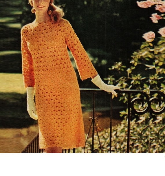 Crochet Dress Pattern Crochet Shift Dress Pattern Crochet Tunic Pattern Crochet Sweater Pattern Vintage 60s Crochet Mod Cloth Dress Pattern Etsy UK