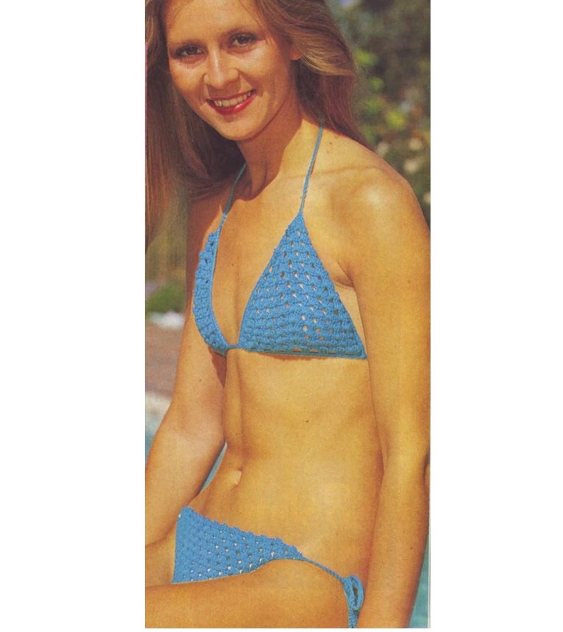 Crochet Bikini Pattern Vintage 70s Crochet Swimsuit Pattern Etsy