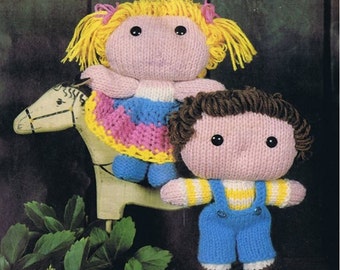 Knitting Pattern Doll Pattern Crochet Boy and Girl Dolls Pattern Toy Pattern