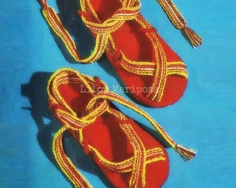 CROCHET SANDALS PATTERN Vintage 70s Crochet Beach Sandals Pattern Crochet Beach Shoe Crochet Flip Flop Pattern Crochet Slippers Pattern