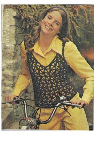 Vintage 70s Crochet Vest Top Pattern