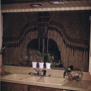 Macrame Curtains Pattern Vintage 70s Drape Handmade Macrame Wall Hanging Home Decor Macrame Wall Decoration Boho Home Decor