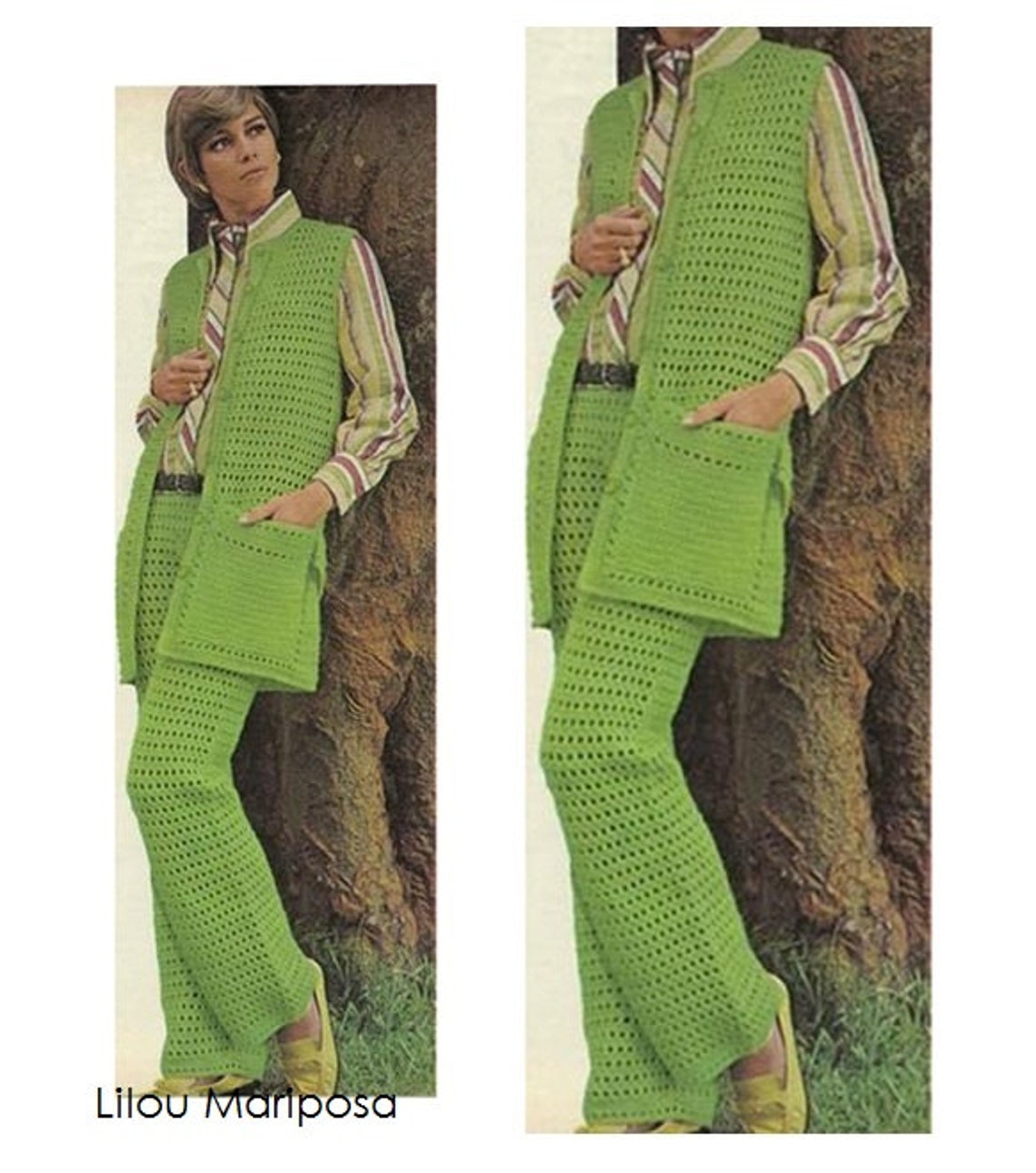 Crochet Pattern Vintage 70s Crochet Pants Pattern Crochet Top Etsy