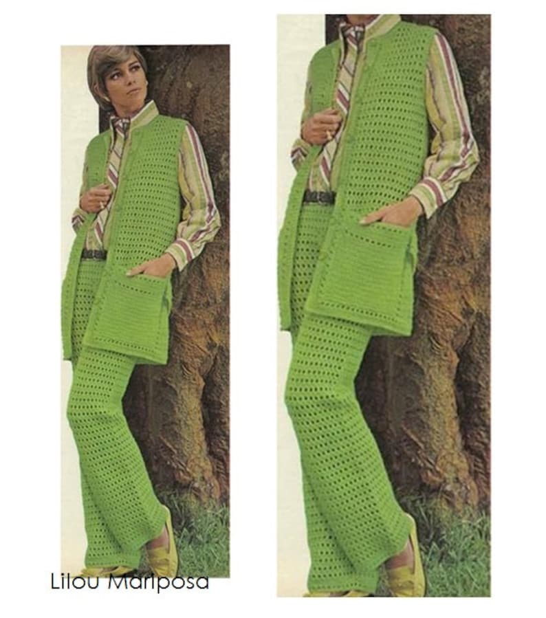 Crochet Pattern Vintage 70s Crochet Pants Pattern Crochet Top | Etsy
